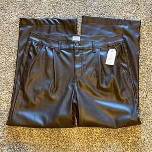 Beautiful Brown Faux Leather Pants